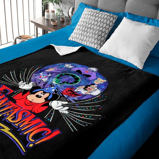 Fantasmic Sorcerer Mickey Throwback Retro Unisex Baby Blankets