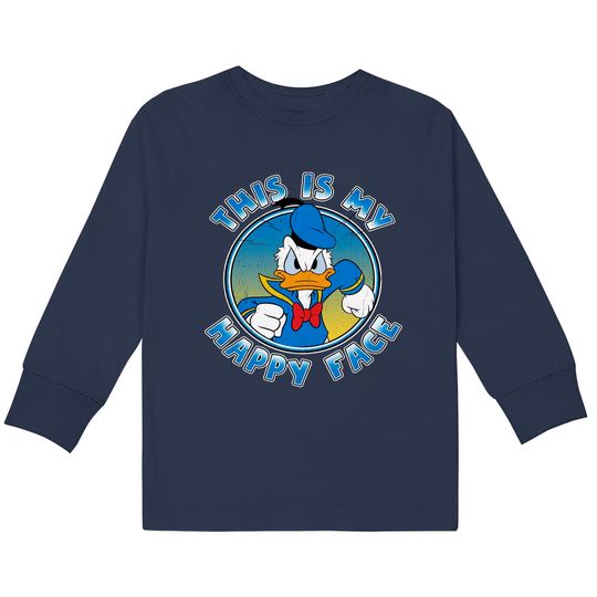 Disney Donald Duck DuckTales This Is My Happy Face Kids Long Sleeve T-Kids Long Sleeve Kids Long Sleeve T-Kids Long Sleeve T-Shirts