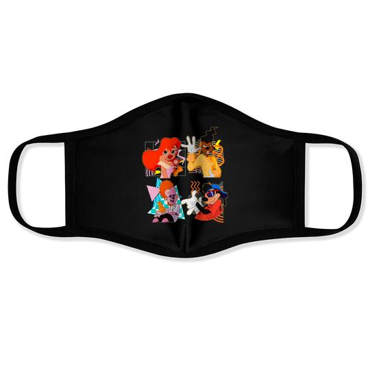 Retro 90s  Disney A Goofy Movie Characters Face Masks, Max Goof, Roxanne, Powerline, Unisex Face Masks