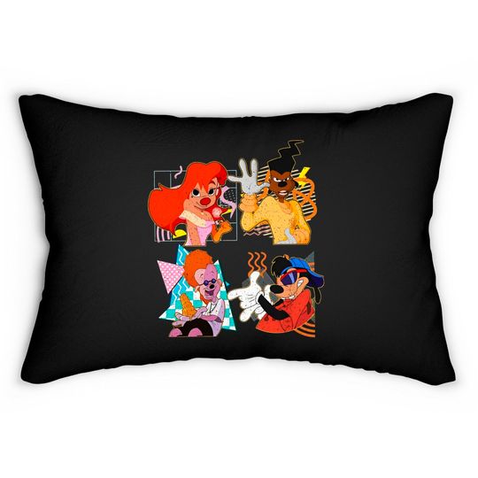 Retro 90s  Disney A Goofy Movie Characters Lumbar Pillows, Max Goof, Roxanne, Powerline, Unisex Lumbar Pillows