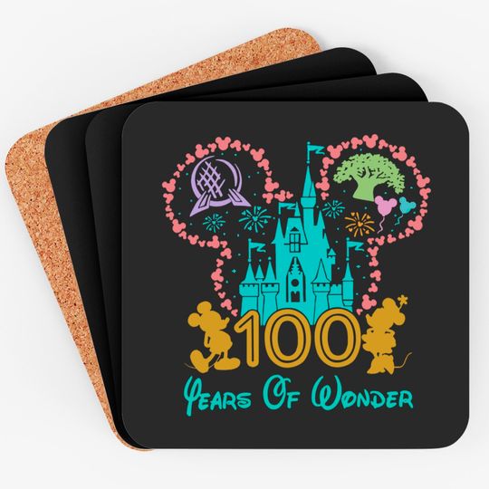 Disney 100 Years Of Wonder Coasters, 100th Anniversary Coasters, Disney Family Coasters