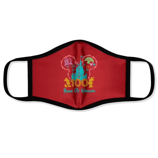 Disney 100 Years Of Wonder Face Masks, 100th Anniversary Face Masks, Disney Family Face Masks