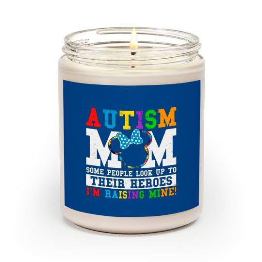 Minnie Mouse Autism Mom Awareness Scented Candles, Disney Autism Mom Scented Candles