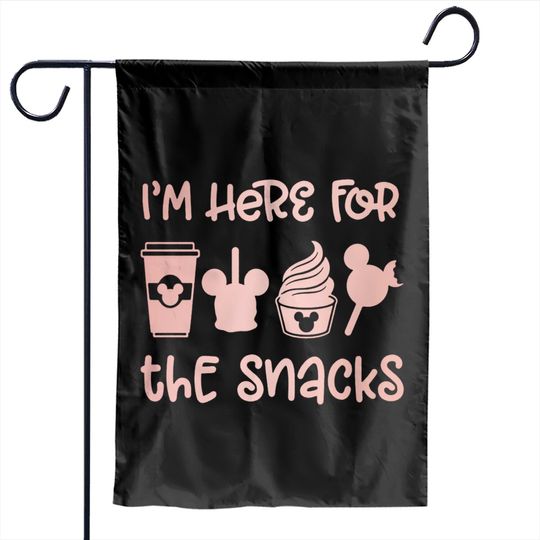 I'm Here For The Snacks Disney Garden Flags