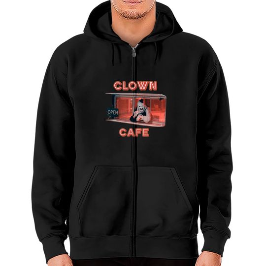 Terrifier Clown Cafe Zip Hoodies
