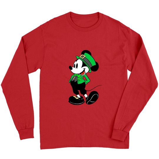 Mickey Mouse Shamrock  Long Sleeves, St Patrick's Day Long Sleeves, Irish Mickey Long Sleeves, Disney St Patricks Day Long Sleeves,