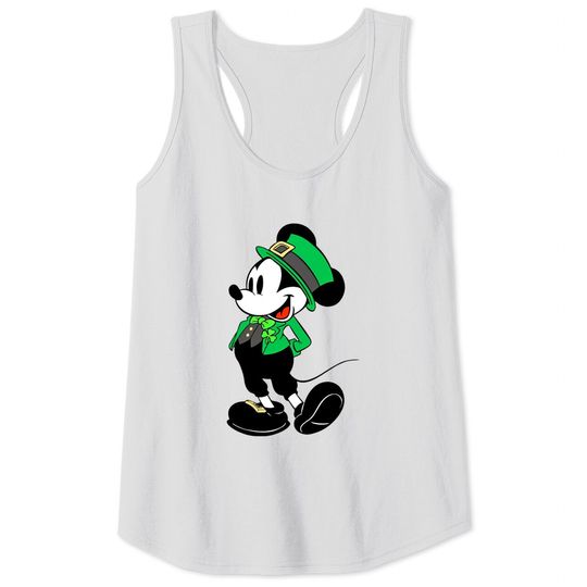 Mickey Mouse Shamrock  Tank Tops, St Patrick's Day Tank Tops, Irish Mickey Tank Tops, Disney St Patricks Day Tank Tops,