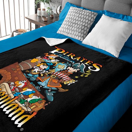 Retro Pirates of the Caribbean Baby Blankets, Disney Pirate Baby Blankets