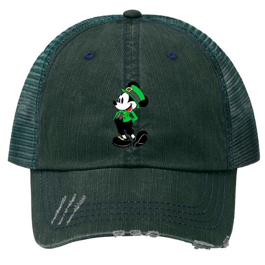 Mickey Mouse Shamrock  Trucker Hats, St Patrick's Day Trucker Hats, Irish Mickey Trucker Hats, Disney St Patricks Day Trucker Hats,