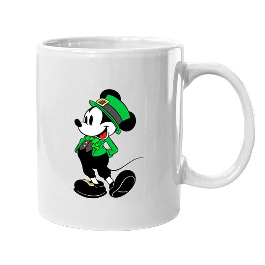 Mickey Mouse Shamrock  Mugs, St Patrick's Day Mugs, Irish Mickey Mugs, Disney St Patricks Day Mugs,