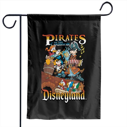 Retro Pirates of the Caribbean Garden Flags, Disney Pirate Garden Flags