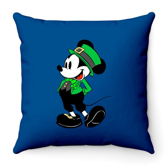 Mickey Mouse Shamrock  Throw Pillows, St Patrick's Day Throw Pillows, Irish Mickey Throw Pillows, Disney St Patricks Day Throw Pillows,