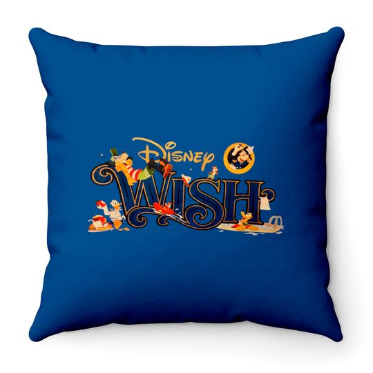 Disney Wish Cruise Throw Pillows, Cruise Throw Pillows , Disney cruise Throw Pillows, Cruise family Throw Pillows