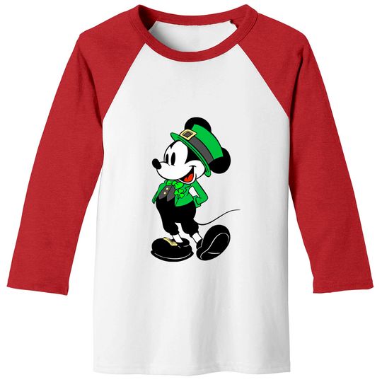 Mickey Mouse Shamrock  Baseball Tees, St Patrick's Day Baseball Tees, Irish Mickey Baseball Tees, Disney St Patricks Day Baseball Tees,
