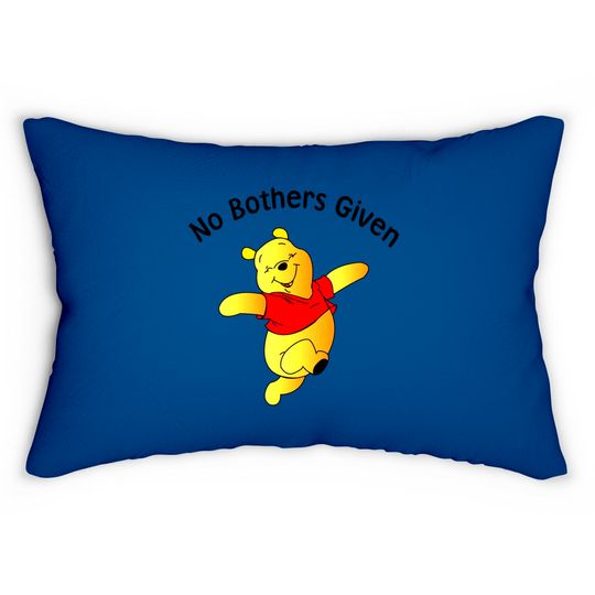 No Bothers Given Pooh Unisex Lumbar Pillows | Disney World Lumbar Pillows | Piglet Eeyore Tigger Lumbar Pillows