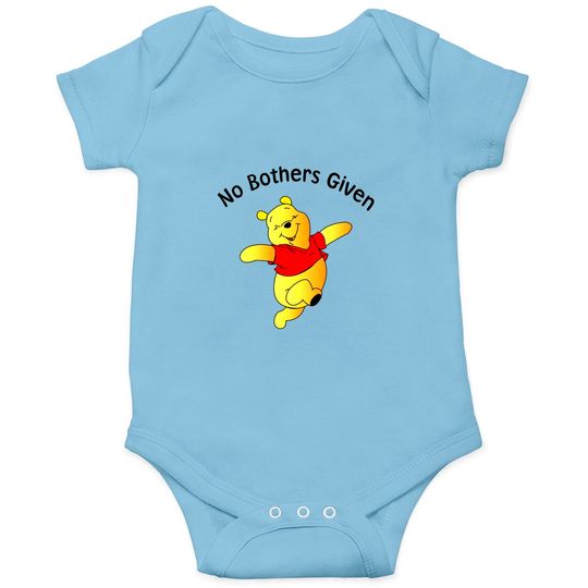 No Bothers Given Pooh Unisex Onesies | Disney World Onesies | Piglet Eeyore Tigger Onesies