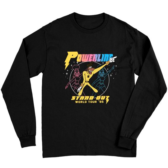 Disney A Goofy Movie Powerline World Tour 95 Retro 80s Long Sleeves