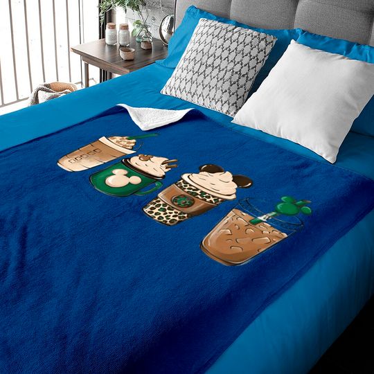 Disney Coffee Latte Baby Blankets, Disney Leopard Drinking Baby Blankets