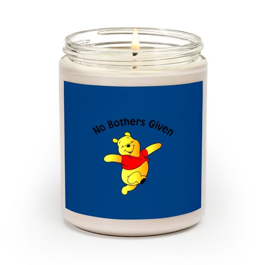 No Bothers Given Pooh Unisex Scented Candles | Disney World Scented Candles | Piglet Eeyore Tigger Scented Candles