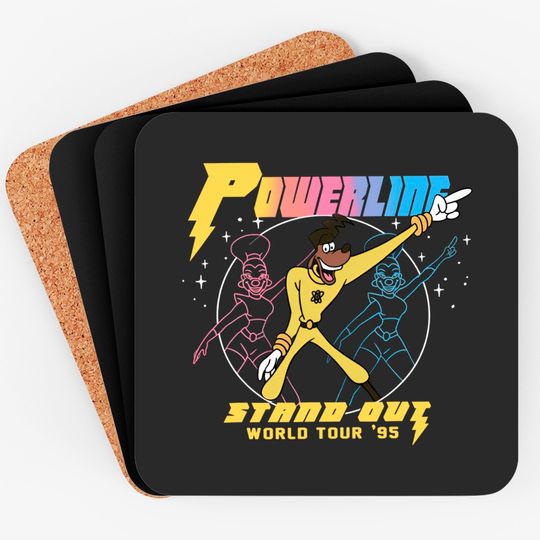 Disney A Goofy Movie Powerline World Tour 95 Retro 80s Coasters