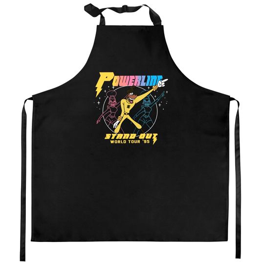 Disney A Goofy Movie Powerline World Tour 95 Retro 80s Kitchen Aprons