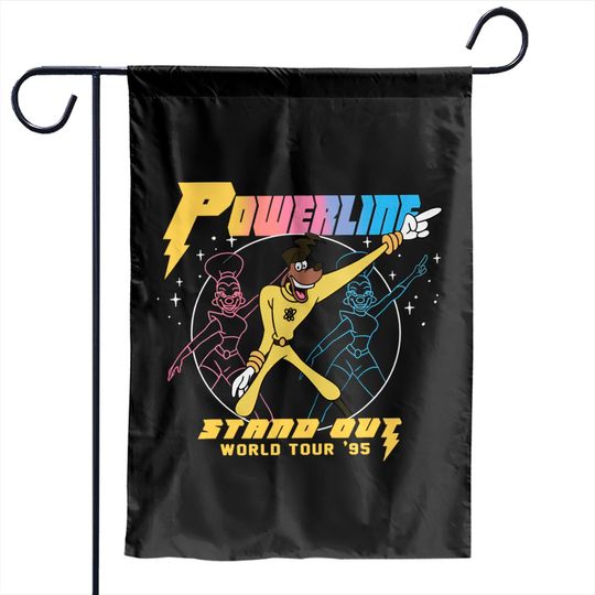 Disney A Goofy Movie Powerline World Tour 95 Retro 80s Garden Flags