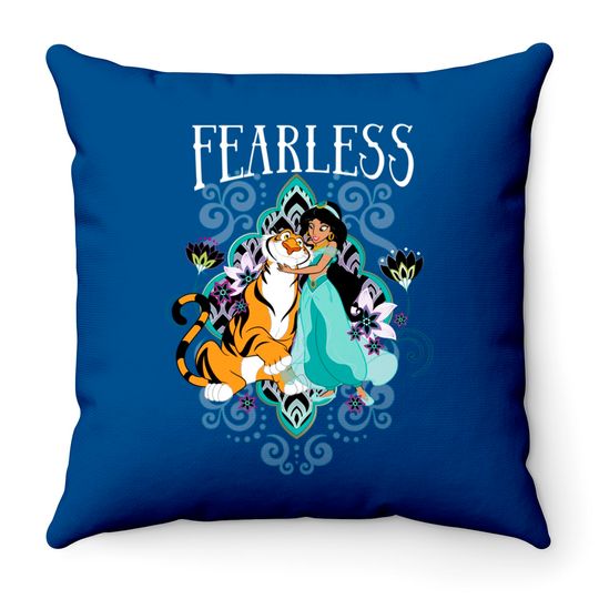 Disney Aladdin Jasmine And Rajah Fearless Throw Pillows