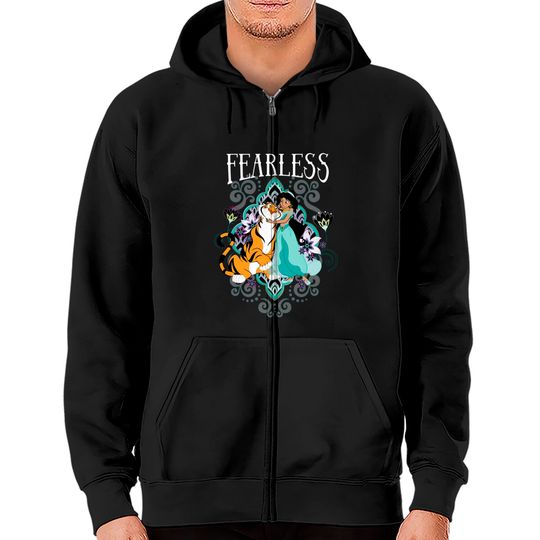 Disney Aladdin Jasmine And Rajah Fearless Zip Hoodies