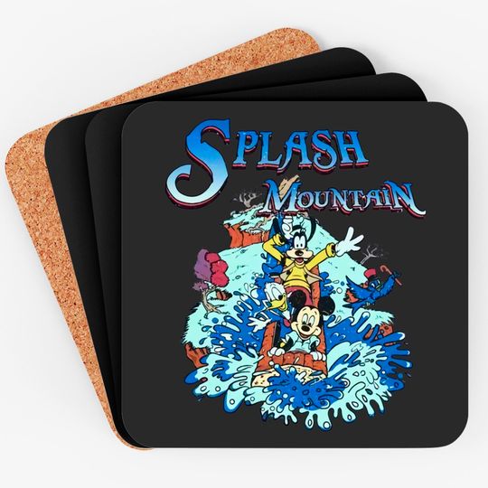 Retro Disney Splash Mountain Coasters, Disney Splash Mountain Family Matching Coasters, Disney Discovies Coasters