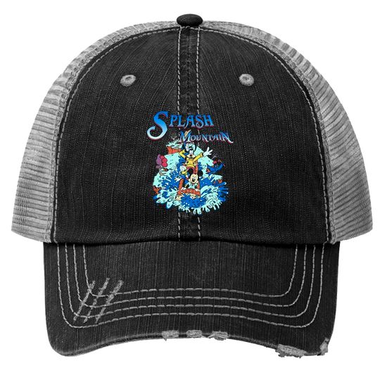 Retro Disney Splash Mountain Trucker Hats, Disney Splash Mountain Family Matching Trucker Hats, Disney Discovies Trucker Hats