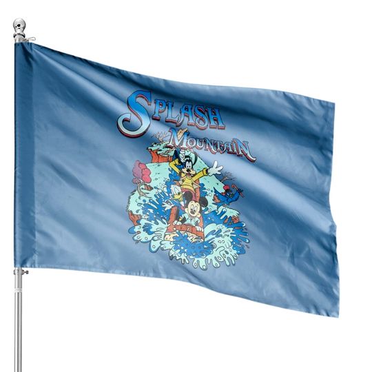 Retro Disney Splash Mountain House Flags, Disney Splash Mountain Family Matching House Flags, Disney Discovies House Flags
