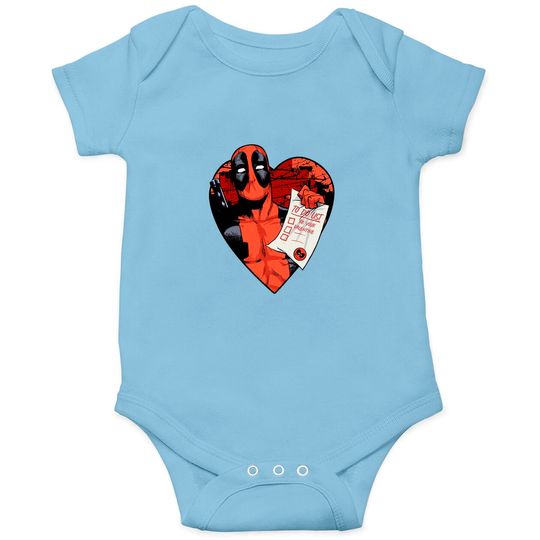 Marvel Deadpool Valentine To Do List Onesies, Disney Marvel Valentines Couples Matching Onesies