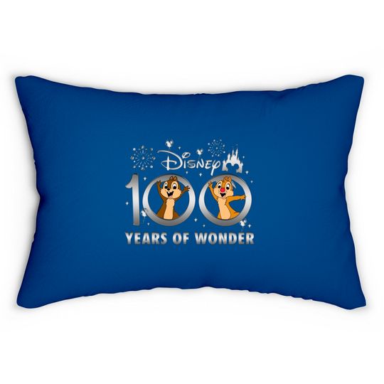 Chip And Dale Lumbar Pillows, Disney 100 Years of Wonder Lumbar Pillows, Disney Vacation Lumbar Pillows