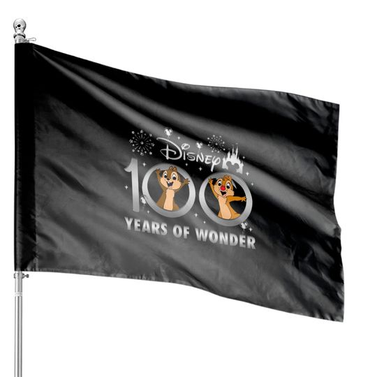 Chip And Dale House Flags, Disney 100 Years of Wonder House Flags, Disney Vacation House Flags