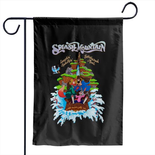 Splash Mountain Vintage Garden Flags, Brer Bear, Brer Fox And Brer Rabbit, Disneyland Garden Flags