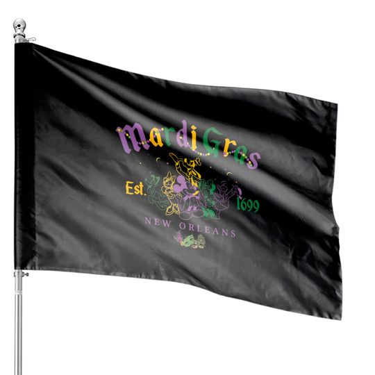 Mickey Mouse Mardi Gras House Flags, Disney Mardi Gras