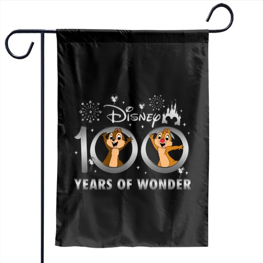 Chip And Dale Garden Flags, Disney 100 Years of Wonder Garden Flags, Disney Vacation Garden Flags