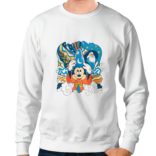 Disney Fantasia Sorcerer Mickey Stay Magical Sweatshirts, Fantasmic Disney's Hollywood Studios Sweatshirts