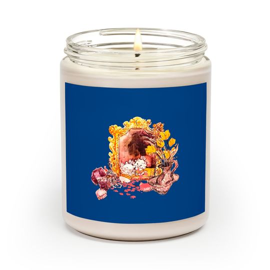 Cute Disney Marie The White Cat Sketch Scented Candles / The Aristocats Scented Candles