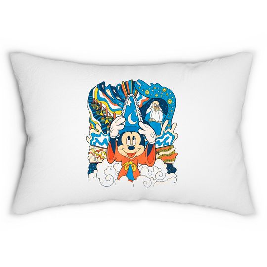 Disney Fantasia Sorcerer Mickey Stay Magical Lumbar Pillows, Fantasmic Disney's Hollywood Studios Lumbar Pillows