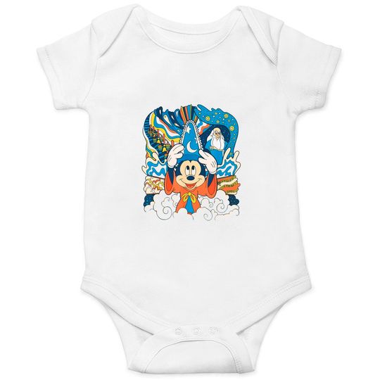Disney Fantasia Sorcerer Mickey Stay Magical Onesies, Fantasmic Disney's Hollywood Studios Onesies