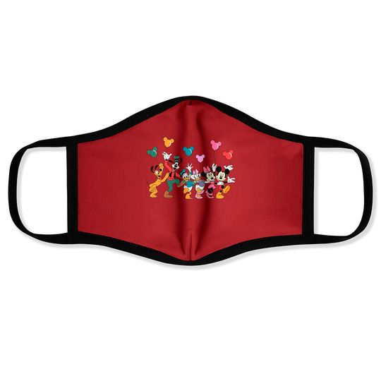 Disney Balloon Matching Face Masks, Mickey Balloon Face Masks, Vintage Disney Balloon Face Masks