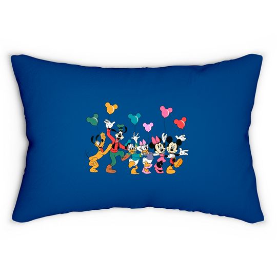 Disney Balloon Matching Lumbar Pillows, Mickey Balloon Lumbar Pillows, Vintage Disney Balloon Lumbar Pillows