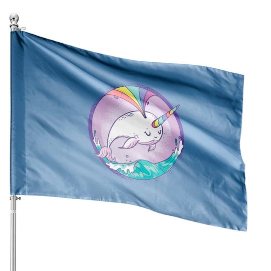 Magical Narwhal House Flags