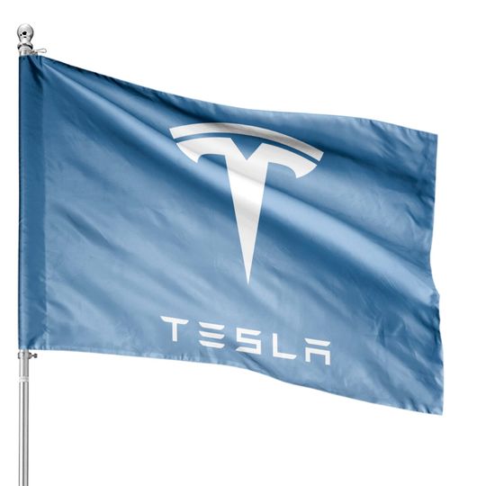 Casual Tesla Logo House Flags