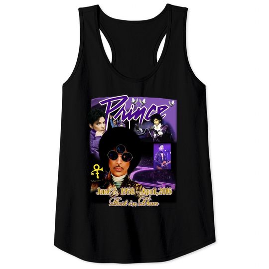 Vintage 90's Prince Purple Raid Tank Tops Prince Purple Roundneck Tank Tops