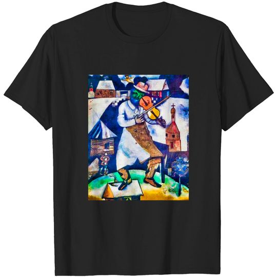 Discover The Fiddler, 1913 by Marc Chagall - Famous Painting - T-Shirt