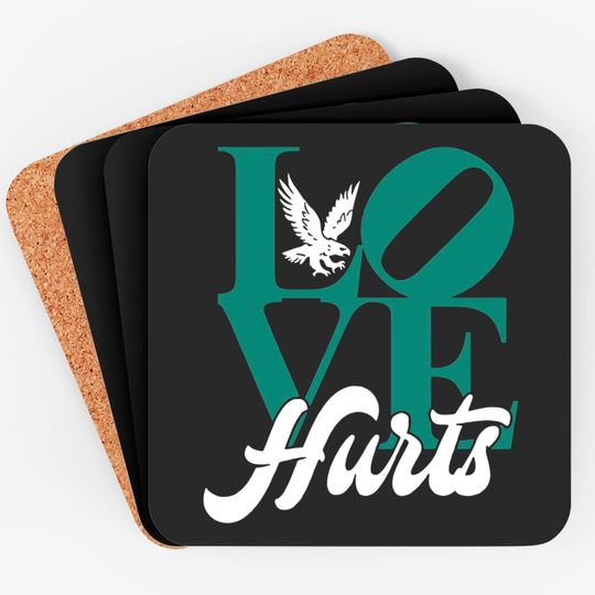 Philadelphia Football Love Hurts Raglan Coasters