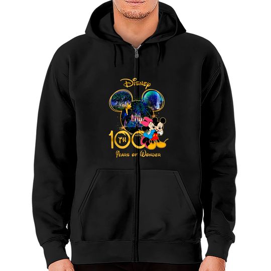 Disney 100 Years of Wonder Zip Hoodies 100th Anniversary Zip Hoodies Magical Trip Zip Hoodies