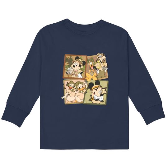 Vintage Disney Animal Kingdom Mickey and Friends Kids Long Sleeve Kids Long Sleeve T-Kids Long Sleeve T-Shirts